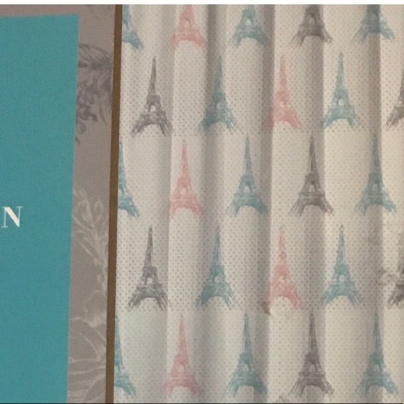 Paris Shower Curtain Eiffel Tower PEVA Multi Color - Picture 4 of 4